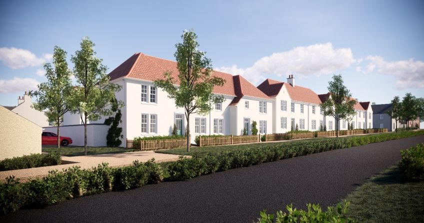 Development of houses in Longniddry.