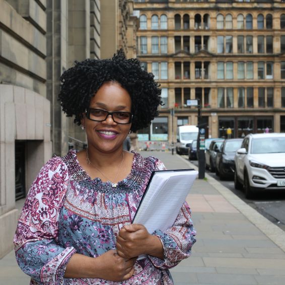 GHA tenant Funmi Komolafe found work after signing up for Routes into Care.